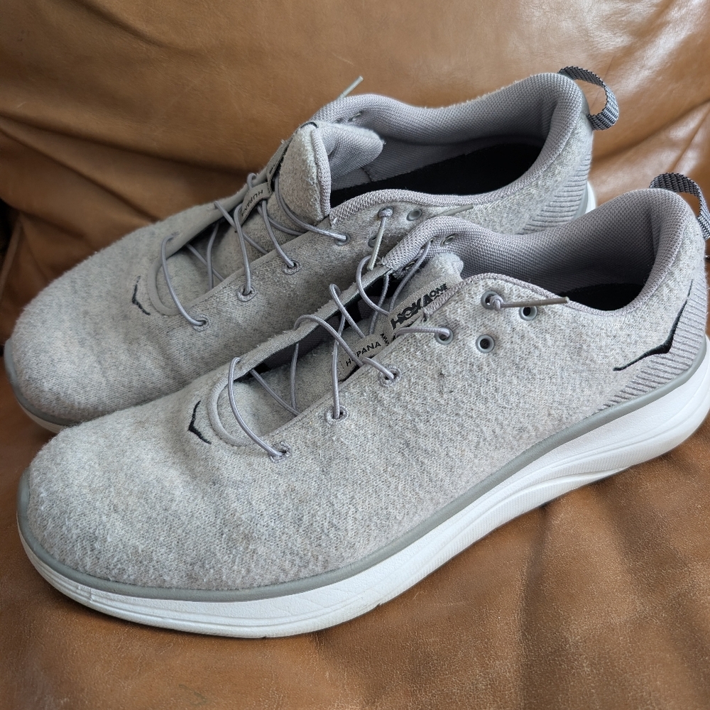 HOKA ONE ONE Hupana Flow Wool Sneakers Men’s 11.5 | Lightweight Running Shoes - Picture 4 of 6